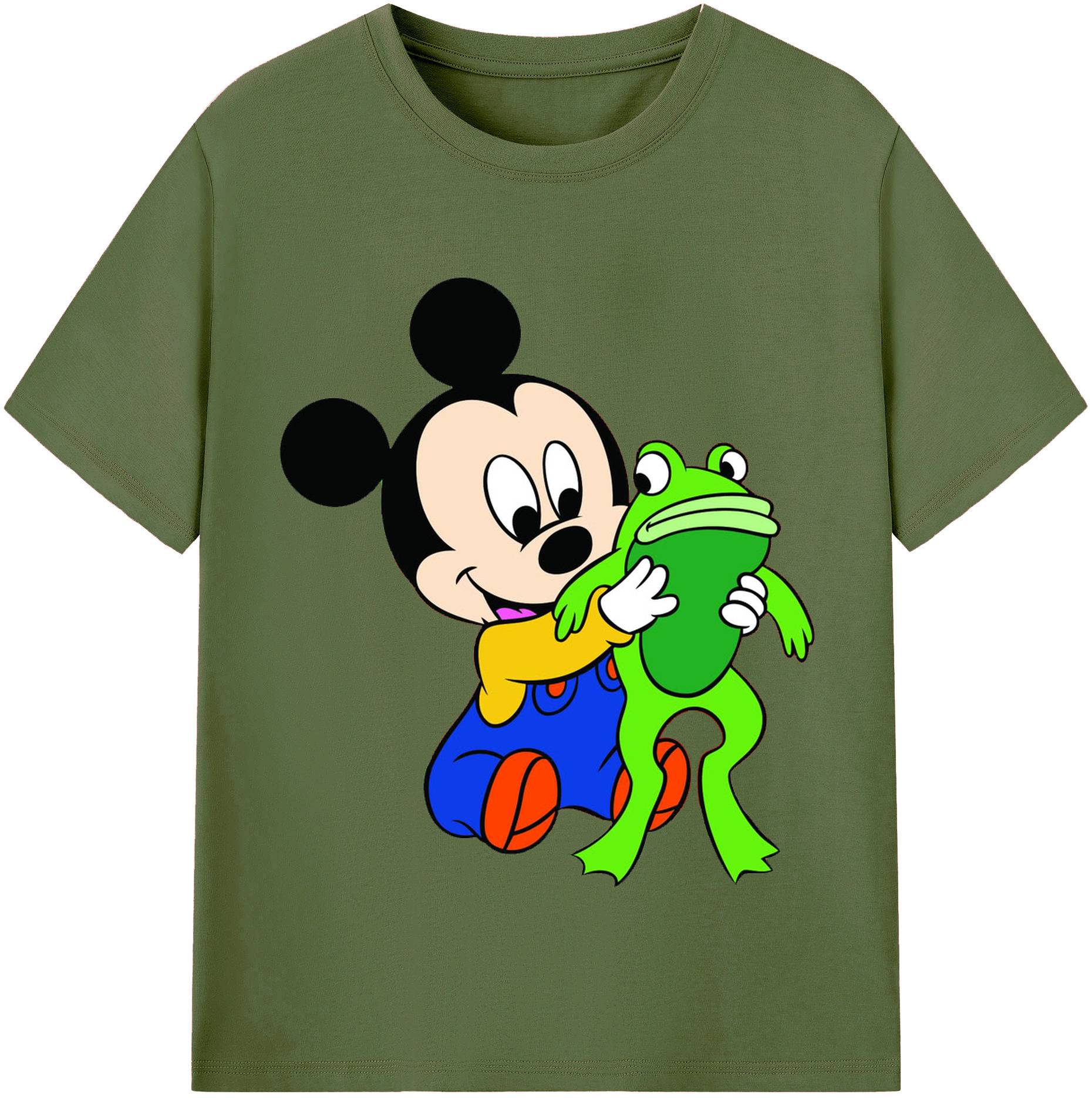 （画像用） ミッキーマウス Mickey Mouse 綿100％半袖Tシャツ（フロントプリント）